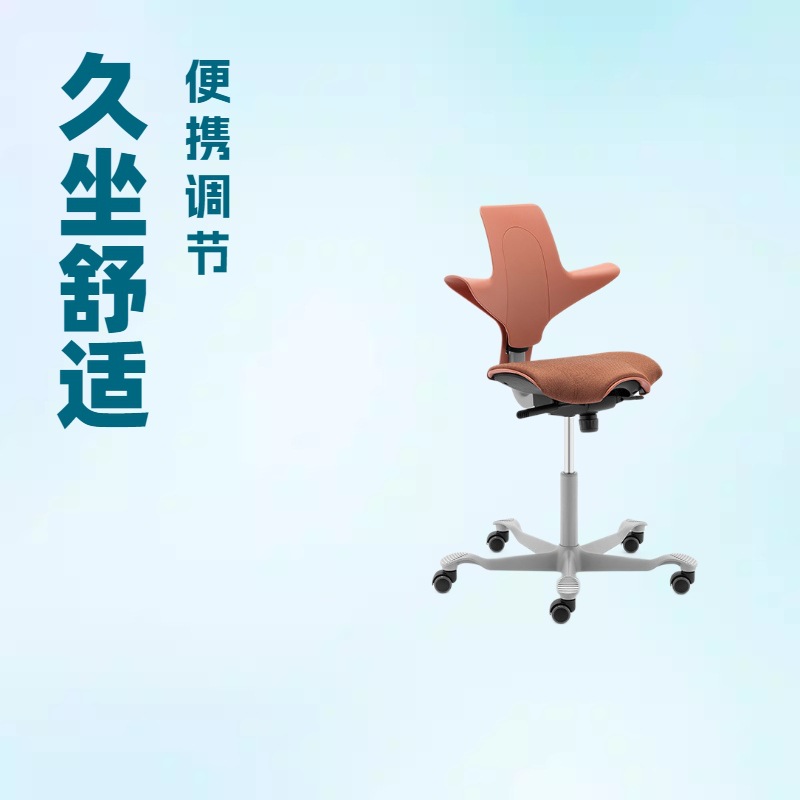 Norwegian Design Hag Riding Chair Home Seat, Adjustable and Rotatable Ergonomic Chair for Long Sitting