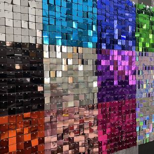 Square color wind plate grid advertising gusset plate sequins wind plate background wall birthday wedding site ornaments