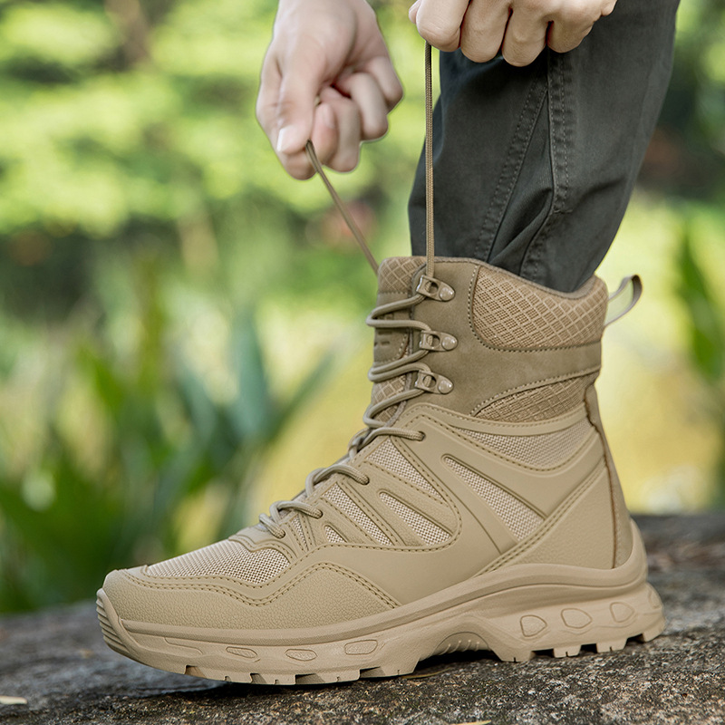 2025 zapatos tácticos de campo de campo de gran tamaño transfronterizos botas de combate verde khaki una venta directa de fábrica