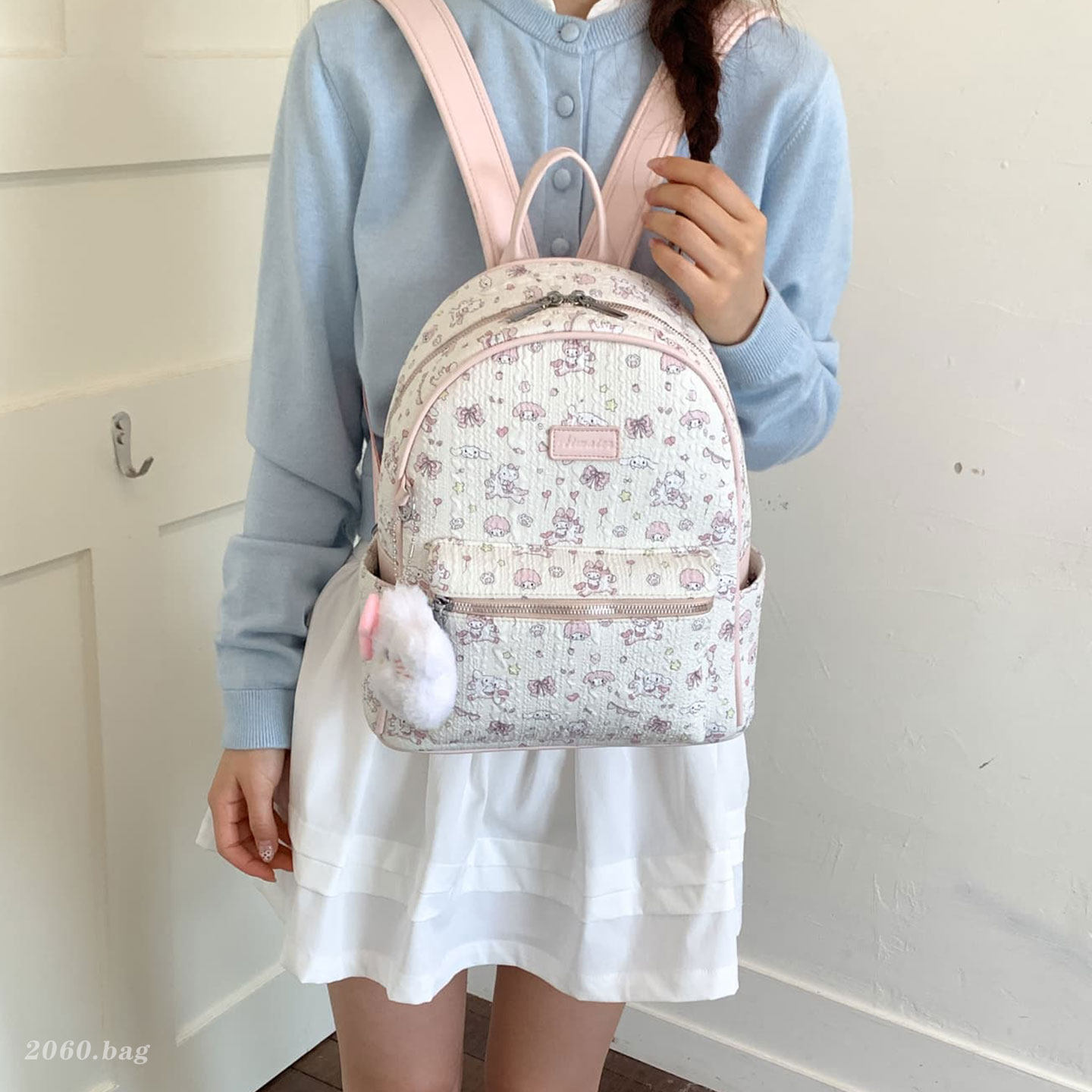 Mochila de verano para estudiantes, impresión de mochila de viaje ligera, dulce, moda versátil, nueva mujer, 2026 gran capacidad