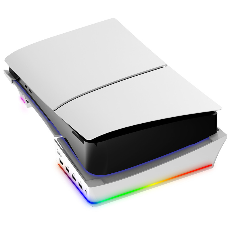 Ps5Pro/Ps5 Slim Horizontal Stand Optical Drive Version Digital Version with Light Rgb USB Expansion Pg-P5S021