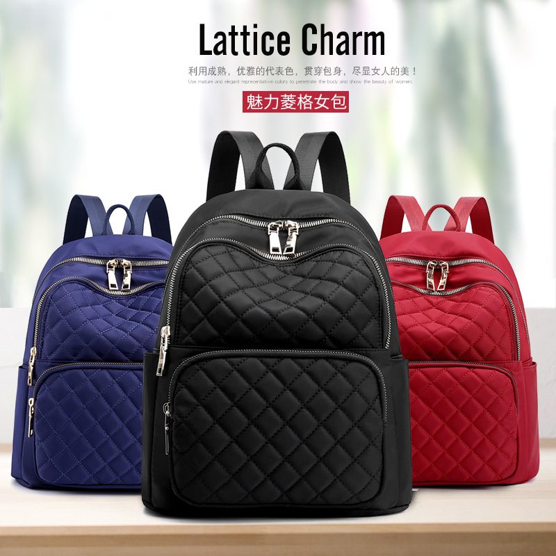 Wholesale Women's Fashion Casual Nylon Backpacks, Lightweight Ladies' Travel Backpacks, Trendy Cross-Border College Student Bags Wholesale Women's Fashion Casual Nylon Backpacks, Lightweight Ladies' Travel Backpacks, Trendy Cross-Border College Student Bags