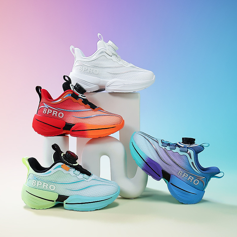 Zapatos de running para niños de conejo rojo primavera nuevos zapatos de deporte de malla transpirable para niños zapatos de running casuales antideslizantes para estudiantes