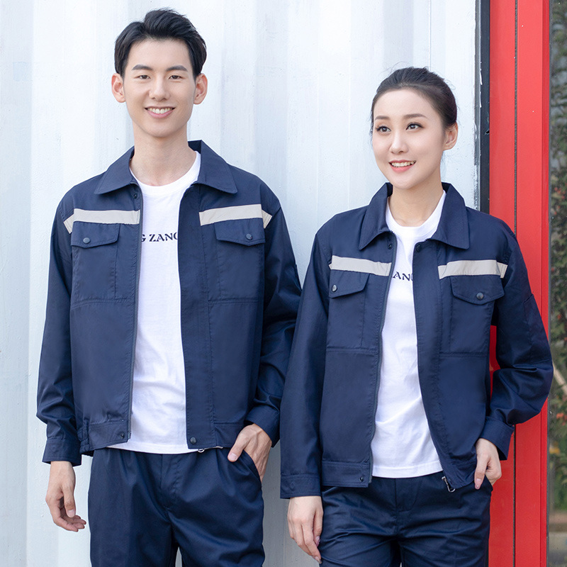 Set de ropa de trabajo de verano delgada manga larga tira reflectante resistente al desgaste sitio de construcción sanitario trabajo ropa de trabajo personalizada