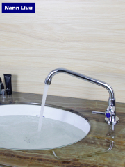 大理石水龍頭加長螺紋洗臉盆款全銅戶外龍頭洗衣池長牙固絲腳