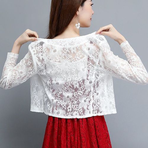 Summer shawl for sun protection, women's petite shawl, figure-flattering air-conditioning shirt, short jacket paired with cheongsam-style skirts—perfect for layering.