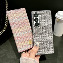适用三星Zfold6折叠手机壳zfold5全包zfold5编织保护壳翻盖保护壳