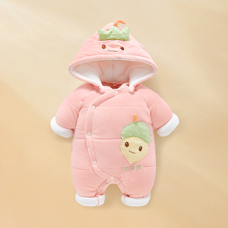 Baby overcoat otoño y invierno ropa de recién nacidos niños y niñas afuera de algodón cálido y grueso ropa de invierno bebé