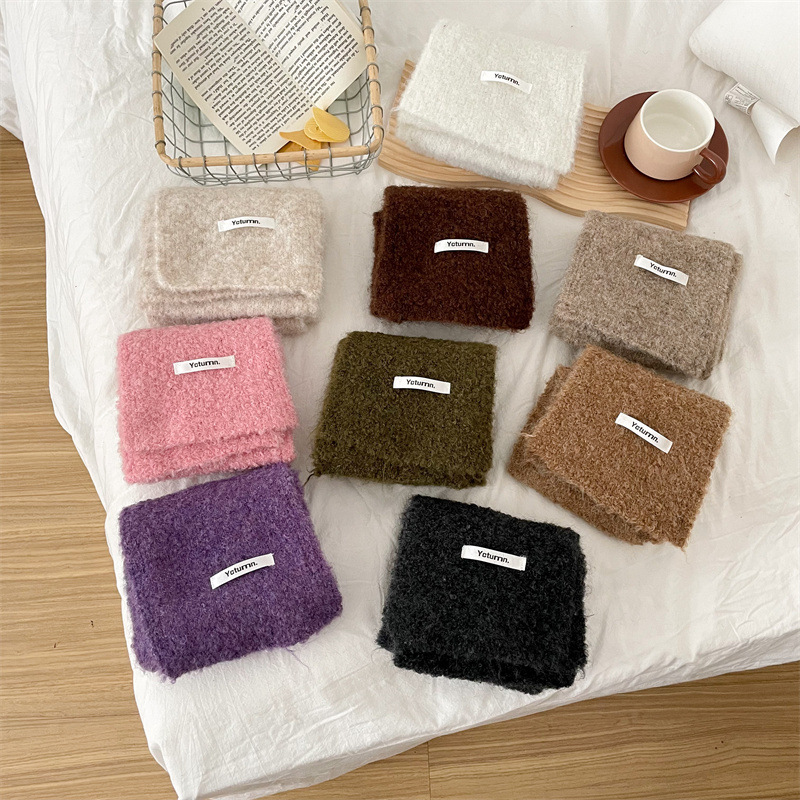 Children's Knitted Scarf Wholesale Boys and Girls Autumn and Winter Circle Yarn All-match Warm Scarf 2024 New Cold-proof Scarf