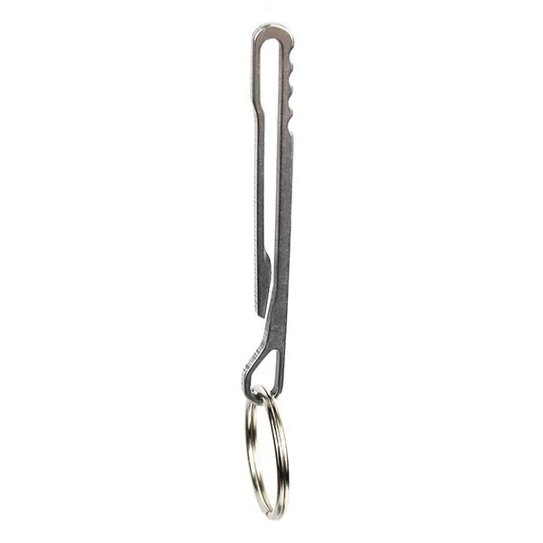 Stainless Steel Rattlesnake Waist Clip with Key Ring, Outdoor Portable Tool, Money Clip, Bill Holder, Carabiner, Quick Release