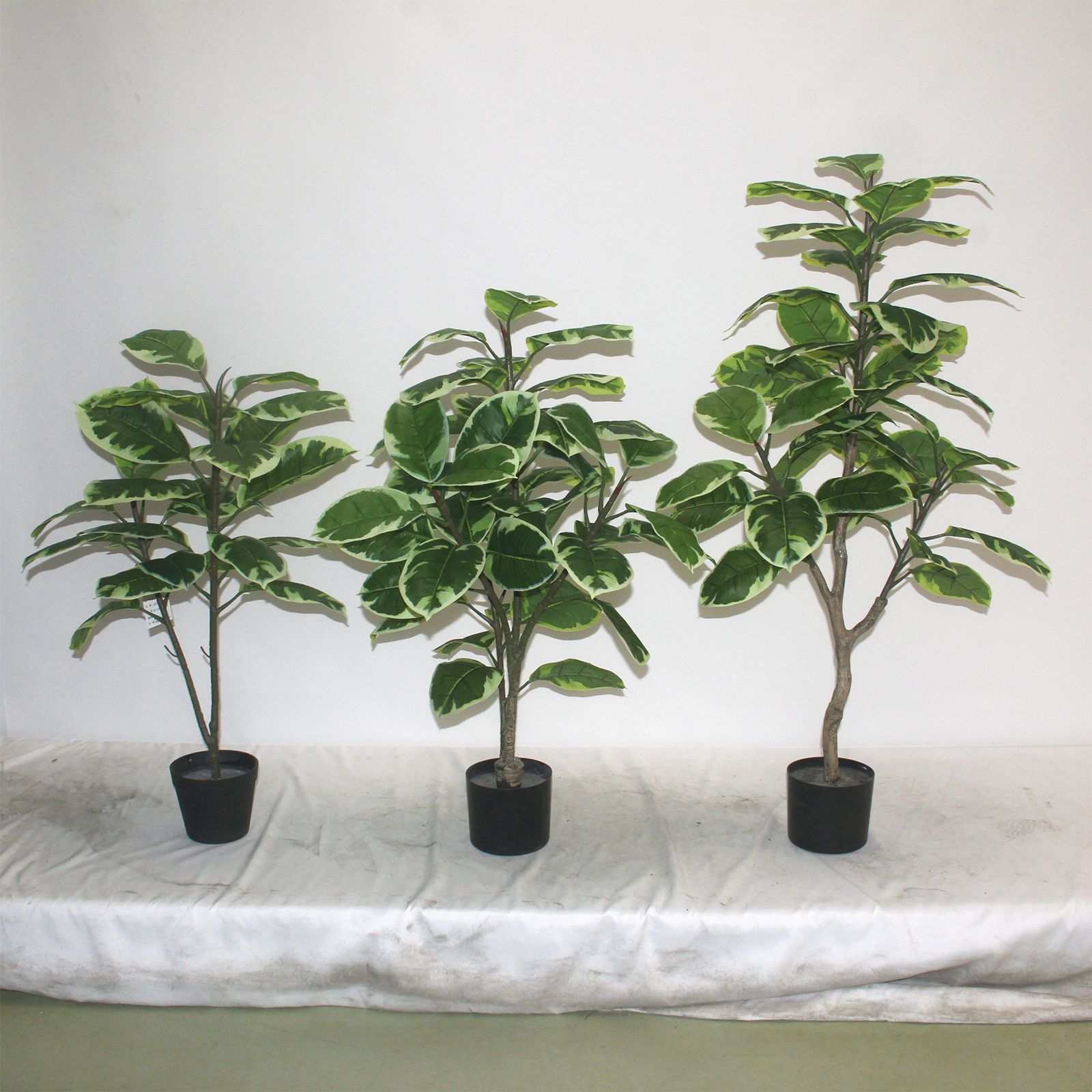 北欧白边橡树仿真植物盆景家居清新装饰大型落地室内摆设盆栽绿植-阿里巴巴