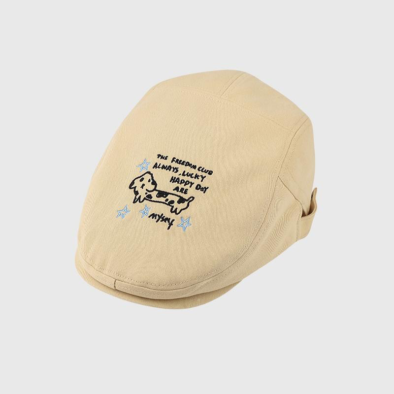 2025 nueva boina de boca de pato contra el uso de mujeres primavera coreana in-mode generales alrededor de la cabeza muestra la cara pequeña gorra hacia adelante