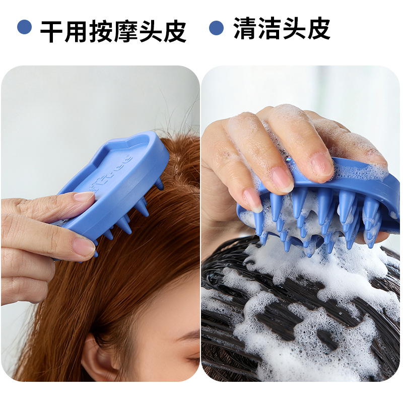 Fuente fabricantes al por mayor cepillo de lavado de cabello champú pein masajeador pein masaje de baño cepillo de limpieza de cuero cabelludo