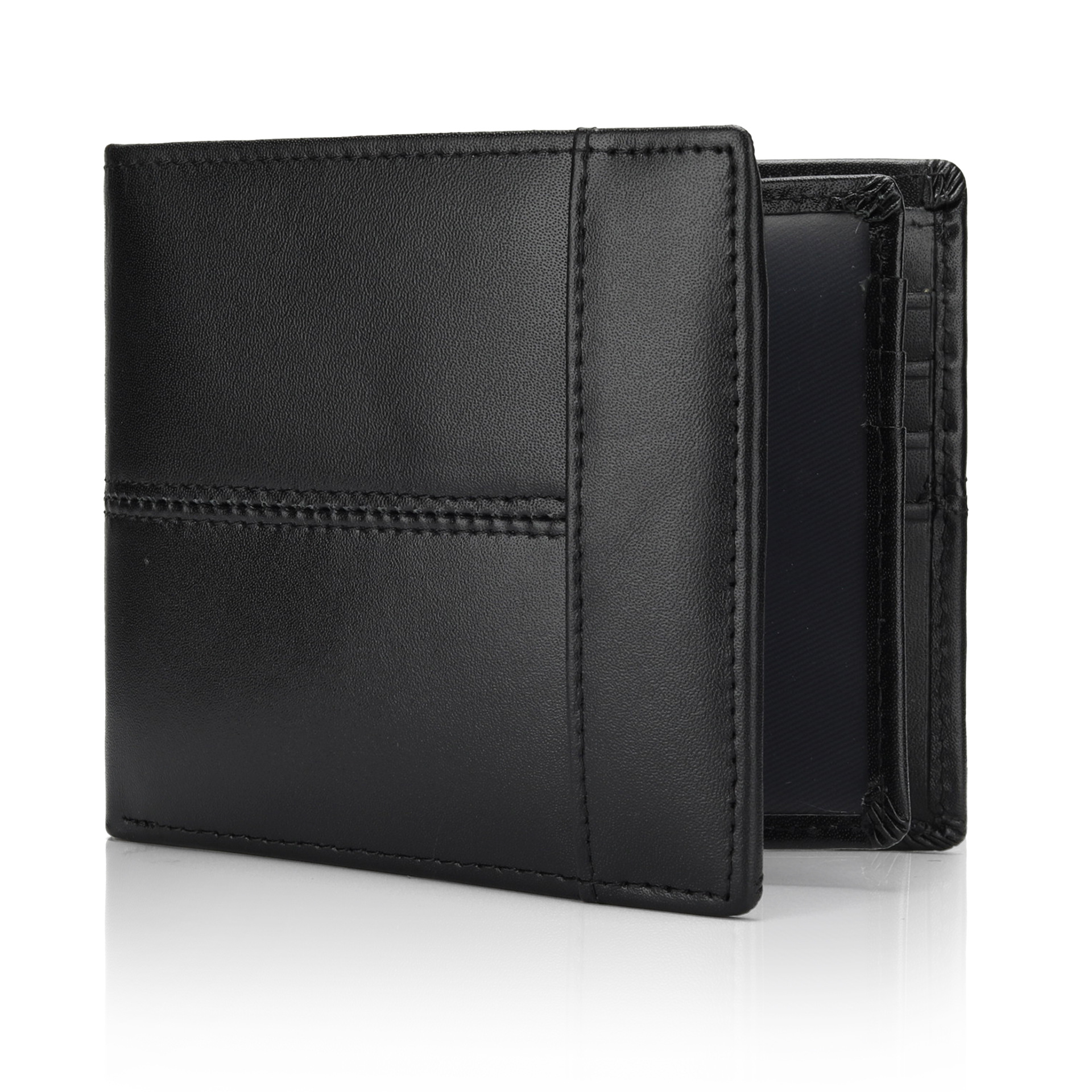 Cartera de cuero triple plegable multi-tarjeta multifuncional airtag cartera RFID cepillo antirrobo cross-border mejor vendida cartera de hombres