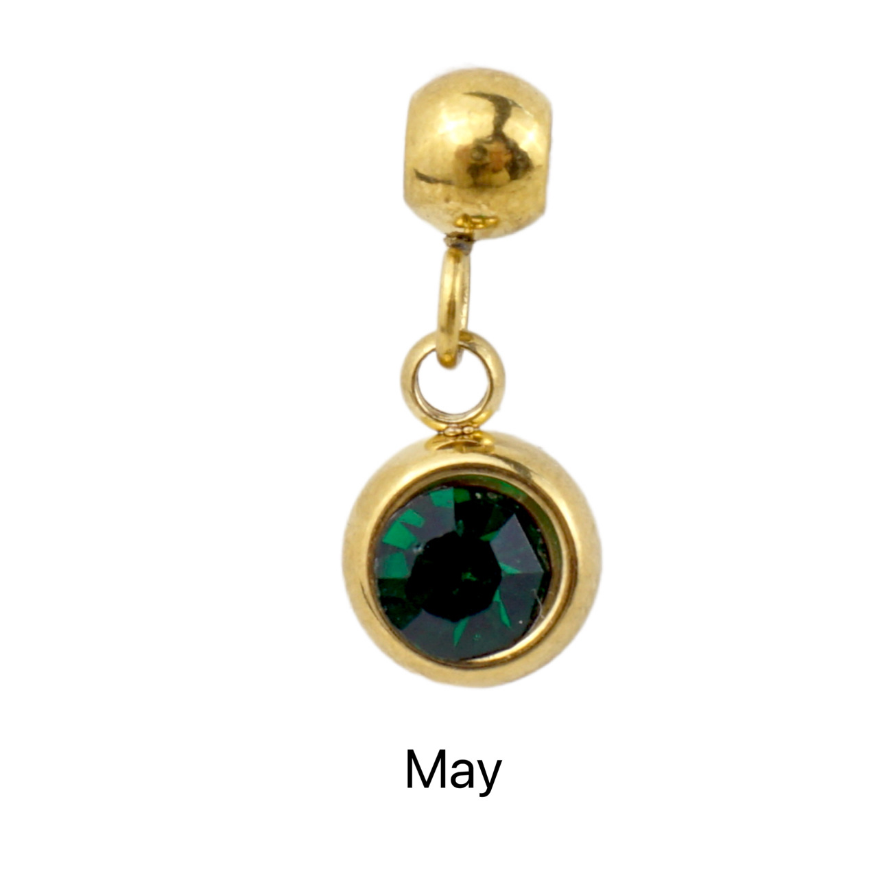 10g Weight Pendant Jewelry Making Type Birthstone Inlay Material DIY Jewelry Accessories Classification 5 PCS/Package Quantity 304 Stainless Steel Material Round Pattern All Seasons Season Simple Style Style 5 PCS/Package 304 Stainless Steel Birthstone Round Pendant 24
