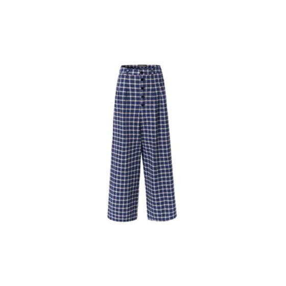 in stock Zhao Lusi Prellis Pants Fortune Home Girl Same Style 2024 Summer New Casual Pants Blue Sling suit