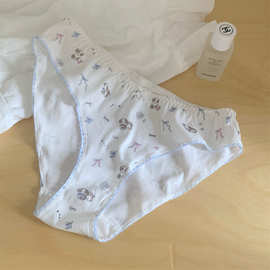 奶纯小狗~婴儿棉少女风可爱女士女内裤女生柔顺女三角裤甜美低腰