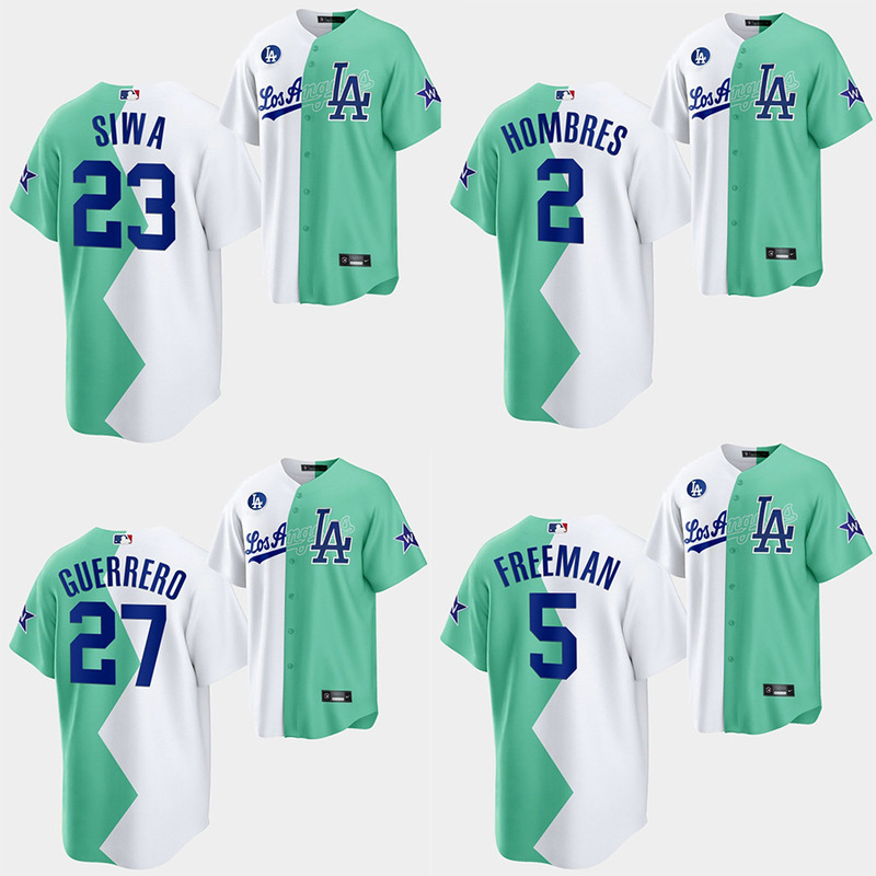 Cross-Border MLB All-Star Softball Game Bad Bunny22 Los Angeles Dodgers Baseball Shirt Sports Jersey