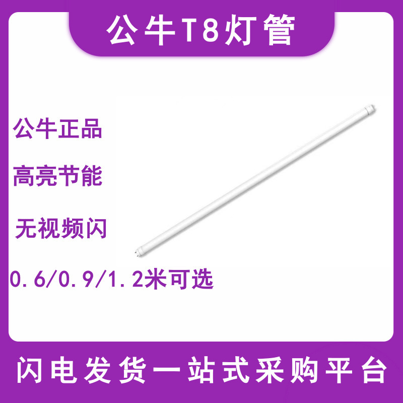 Genuine Led T8 Tube Fluorescent Light, Ultra-Bright T8 Tube, Double-Ended Power Input, Long Energy-Saving Light Tube, 1.2m