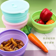 新款鉑金硅膠1000ml可摺疊保鮮盒冰箱收納儲存盒微波爐洗碗機飯盒