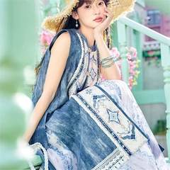 2025新款【壁上花】夏日国风日常出街长比肩马甲通勤国风套装