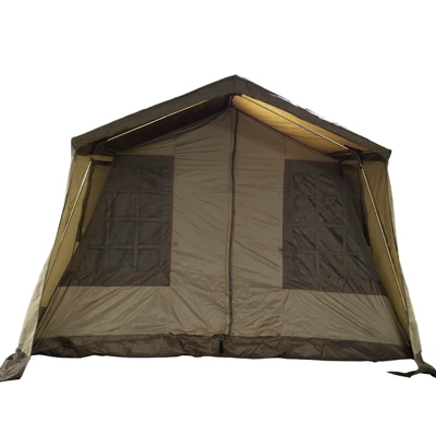 Ogawa Tent Sunscreen Outdoor Wild Dew Camp Multi-Person Autumn Cabin 52R Light Luxury Large Black Glue Tent (Çadırlar) - khaki-standard-5-8-people