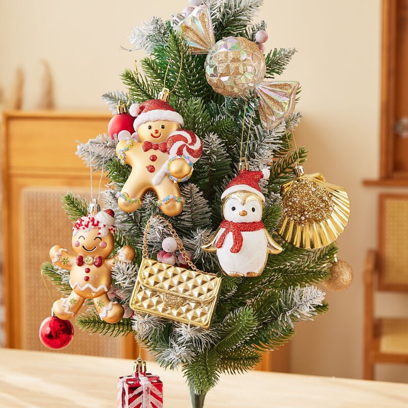 Christmas Decorations, Special-Shaped Balls, Old Man, Snowman, Gingerbread Man, Christmas Tree Pendants, High-End Ornaments, Scene Props, New Style