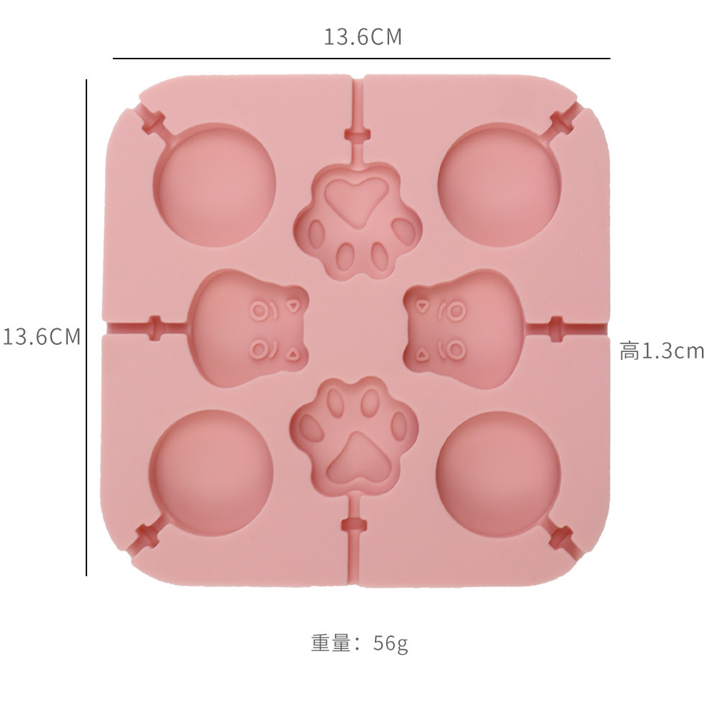 Lollipop molde silicona Navidad niños azúcar molde Lollipop hornear DIY Herramienta 8 12 incluso rejilla molde antiadherente