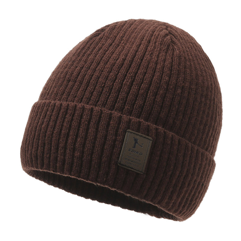 Knitted Beanie For Men Winter Warm Windproof Woolen Cotton Hat_voghion.com