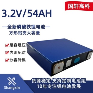 國軒高科3.2V54AH磷酸鐵鋰電池全新電動車鋰電芯高端安全穩定品質