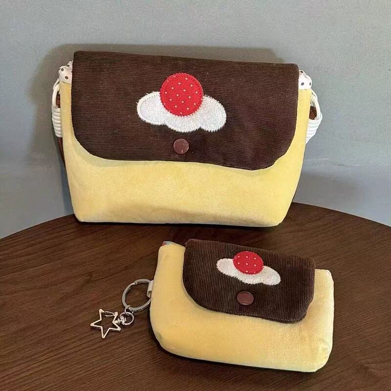 Cute Large Pudding Cake Camera Storage Bag, Canvas Coin Purse, High-Looking Portable Card Holder, Mobile Phone Bag Cute Large Pudding Cake Camera Storage Bag, Canvas Coin Purse, High-Looking Portable Card Holder, Mobile Phone Bag