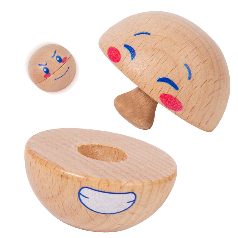 Juegos de mesa de madera para niños pequeños, juguetes de bolas de expresión emocional, interacción entre padres e hijos, rompecabezas divertidos, emoji práctico