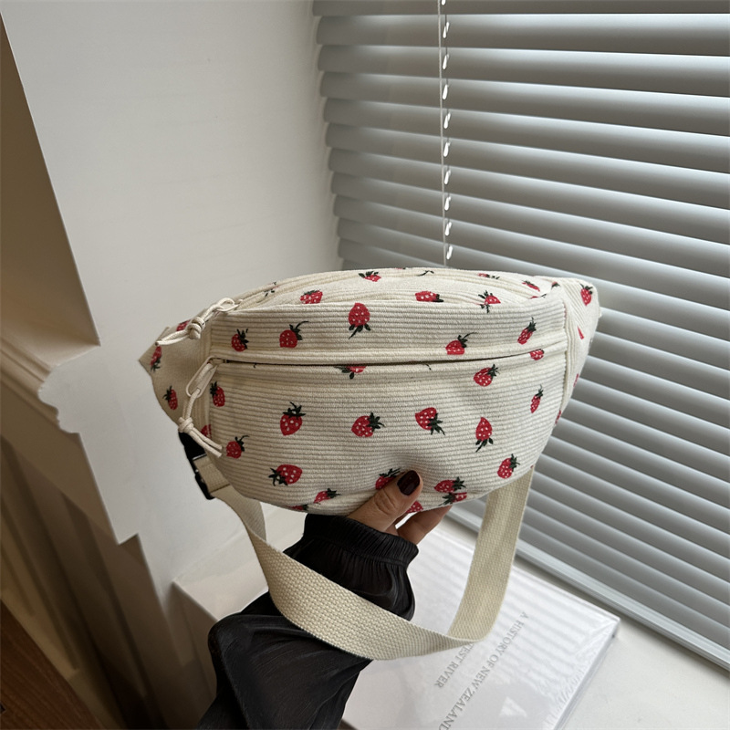 Bolso de mujer japonés bolso de pecho para mujeres 2024 nuevo nicho de cordillera fresas coreana bolso de mujer bolso de teléfono celular