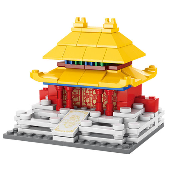 Compatible with Lego Beijing Architecture Tiananmen Small Particle Temple of Heaven Model Street View Toy Puzzle Assembled Building Block Ornaments
