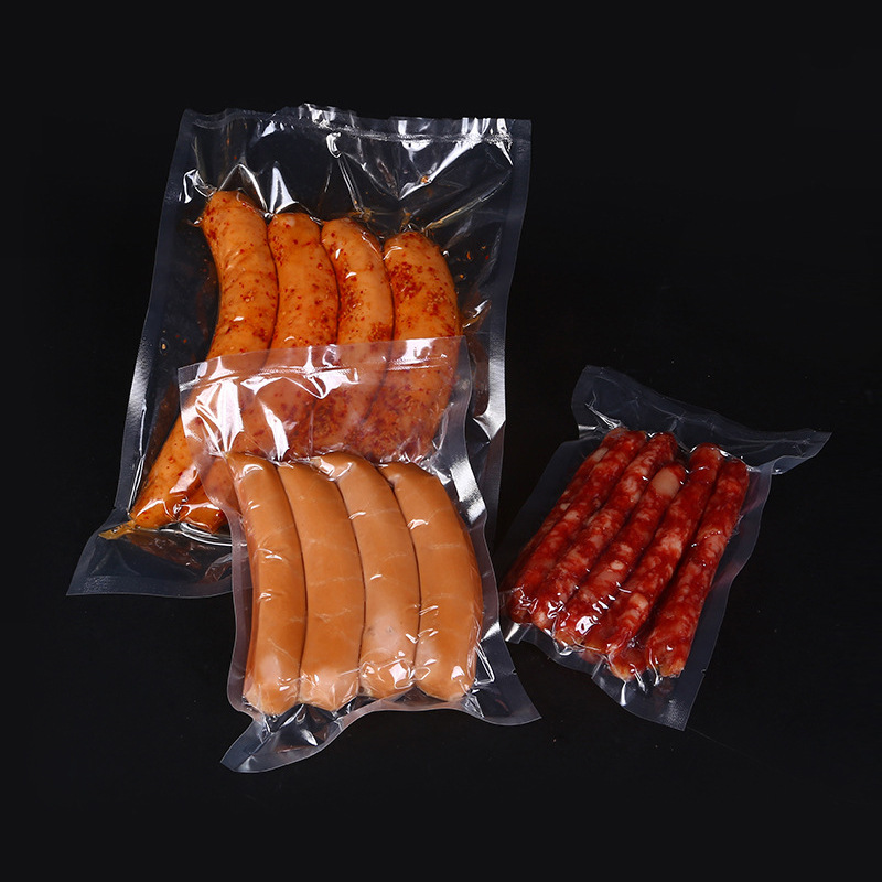 Bolsa de envasado al vacío sellada de tres lados transparente Yingcai en stock bolsa de pollo asado de plástico brillante de grado alimenticio compuesto sellado al por mayor