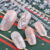 Nail stickers, adhesive fake nails for nails, suitable for import, new collection, with snowflakes