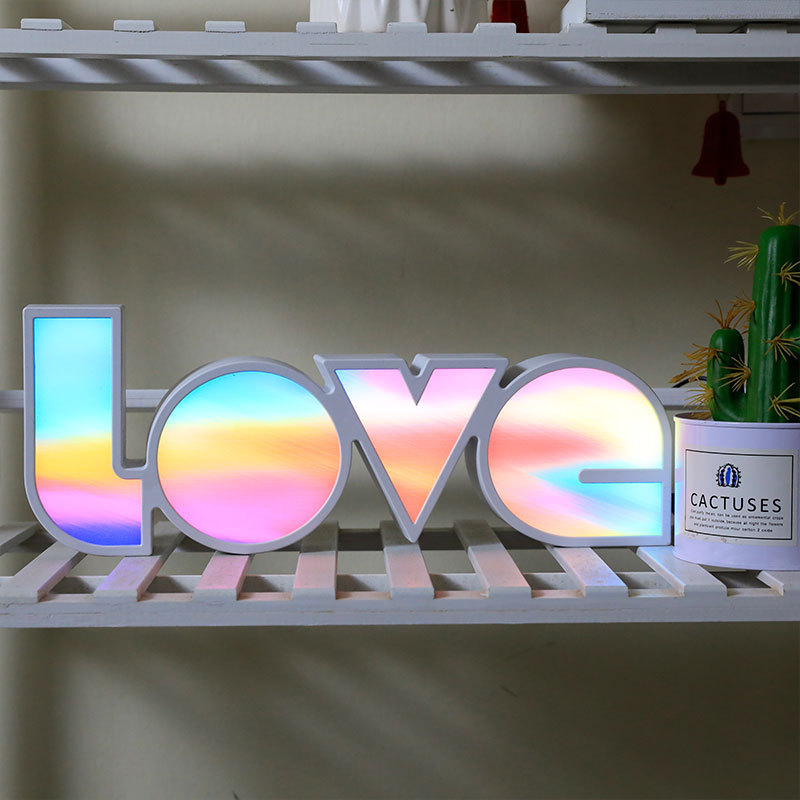 Led Decorative Lanterns Love Letter Light Box Valentine's Day Proposal Confession English Styling Lights Wholesale Romantic