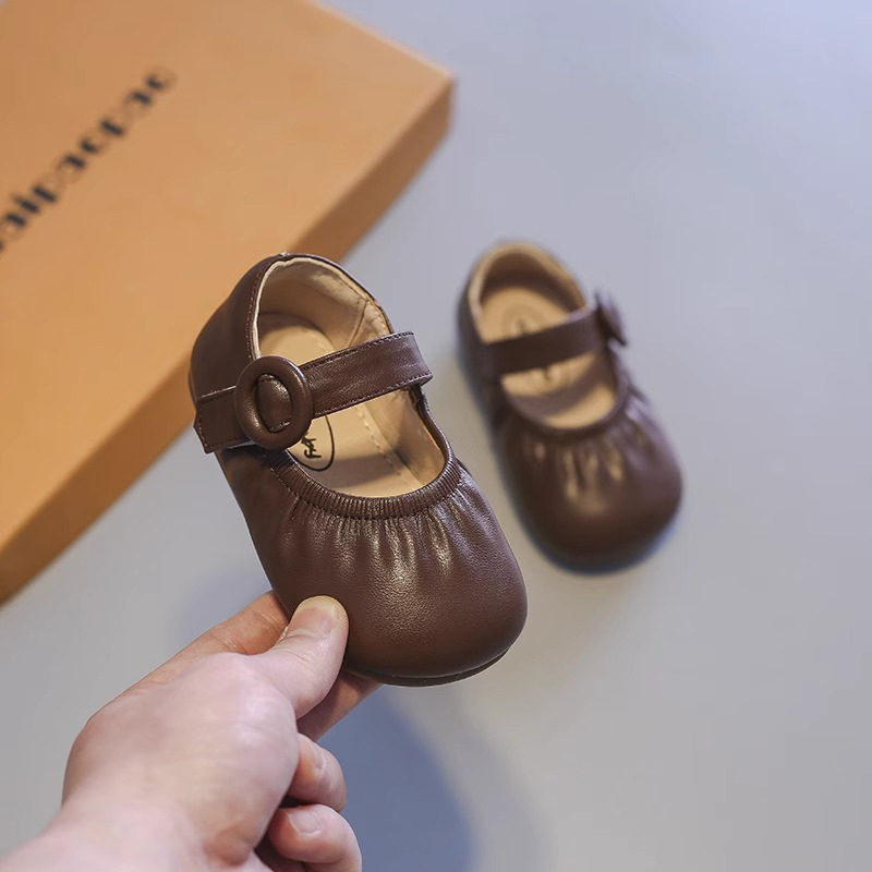 Zapatos de bebé niña estilo princesa, suela suave, calzado para niños pequeños de 0 a 3 años, calzado de moda para primavera y otoño._voghion.com