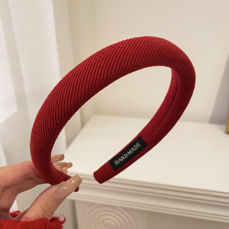 Año nuevo diadema roja cabello femenino presionando horquilla 2024 celebridad de Internet nuevo estilo diadema Paquete de cabello retro temperamento accesorios para el cabello de Año Nuevo