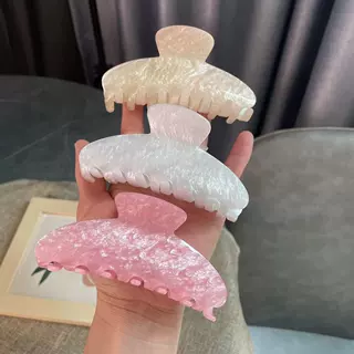 新款森系亚克力闪粉法式简约发夹后脑勺发卡鲨鱼夹子头饰ins头饰