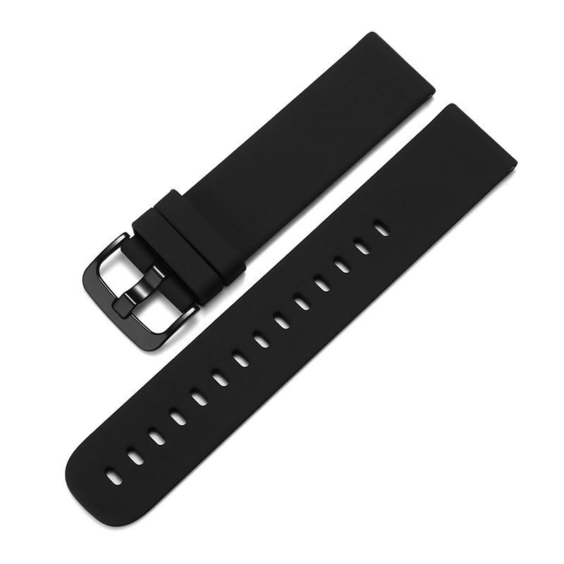 Black buckle [cool black] round tail silicone