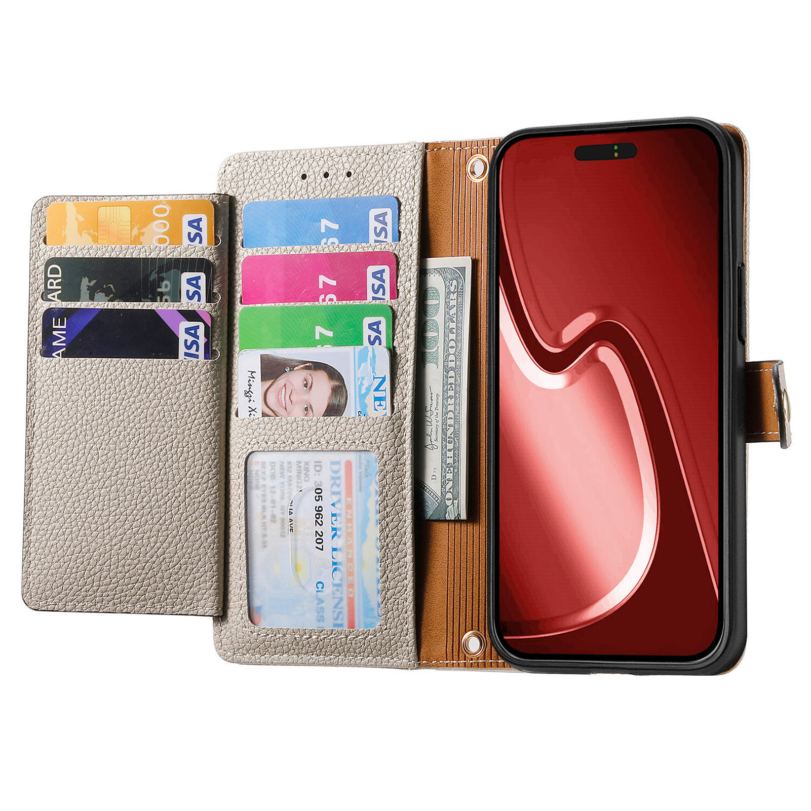 109g Weight iPhone Applicable Brands Phone Cases Classification tpu, Pu Leather Material Heart Shape, Solid Color Pattern Basic Style Heart Shape Solid Color Tpu Pu Leather Wallets 36
