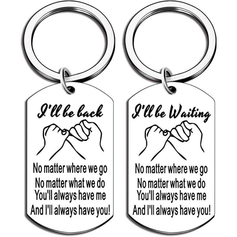 New Keychain Male and Female Friends Husband Wife Friends Birthday Gift Christmas Valentine's Day Long-distance Love Gift