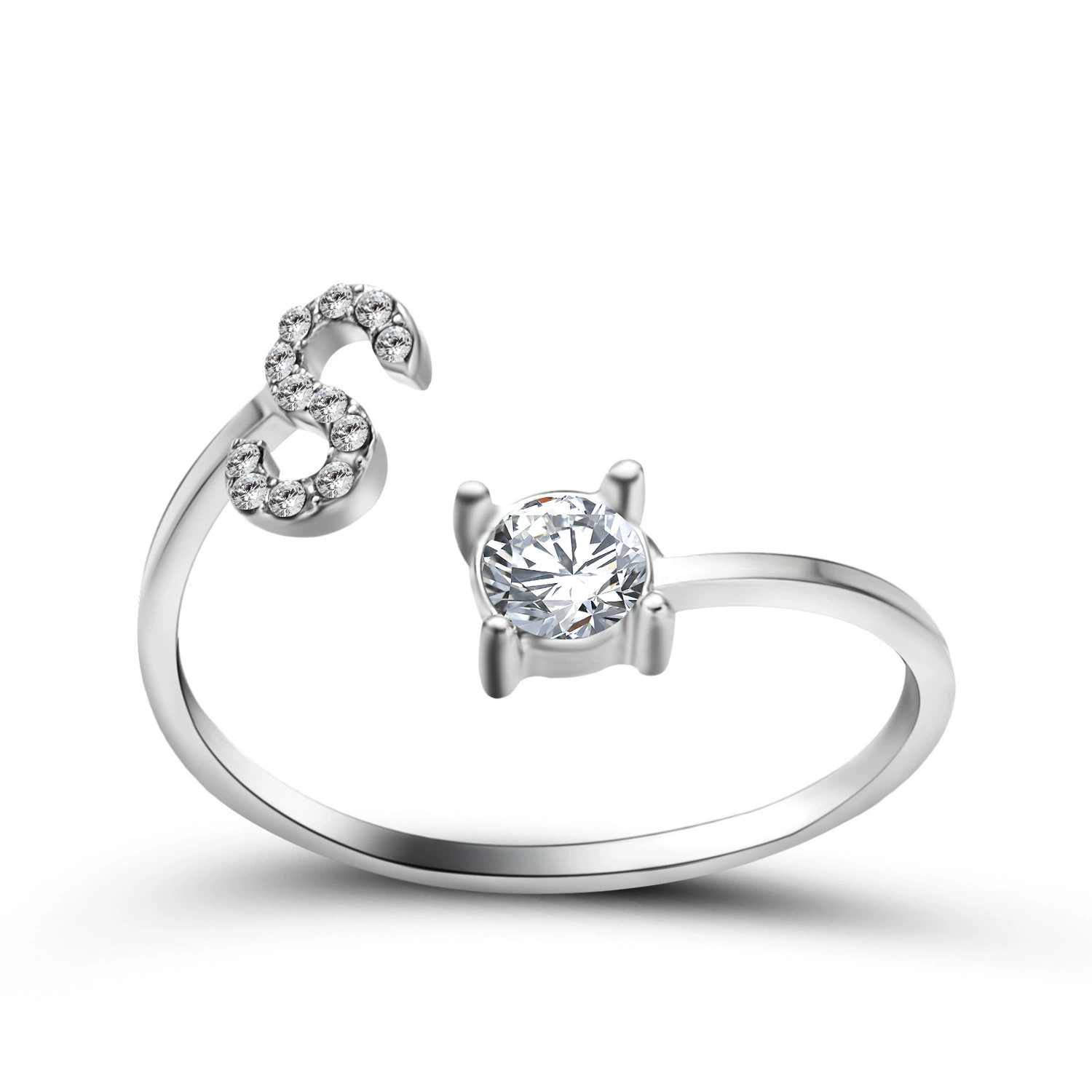 (Cross-border trading), ring, creative adjustable one size accessory with letters