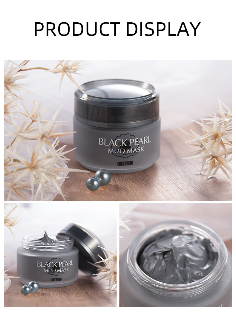 Cross-border Laicome Black Pearl Mask Mud 85g Hydrating, Moisturizing and pore-cleaning factory in stock, one-piece consignment undefined