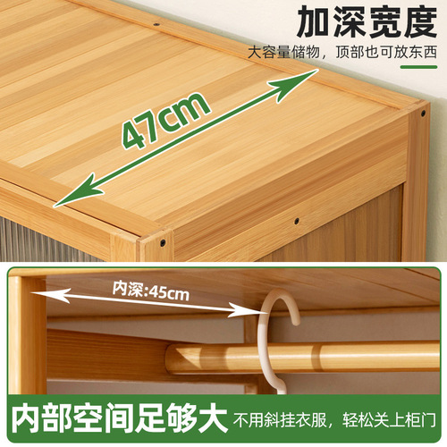Simple wardrobe bedroom home rental house children's solid wood assembled cabinet wardrobe economical small apartment storage