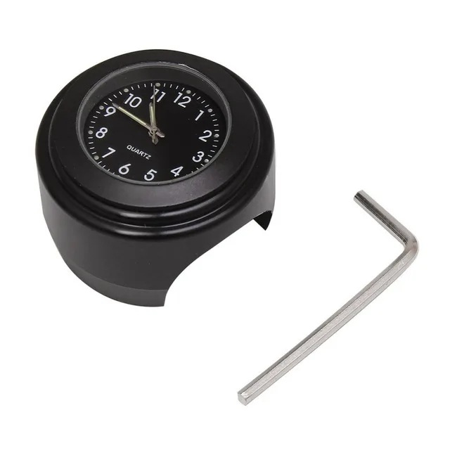 Motorcycle Dustproof Quartz Clock Aluminum Alloy Handlebar Motorcycle Luminous Timetable Universal Car Clock Handlebar Watch
