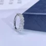 定制培育椭圆形18k钻戒