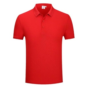 High-end super cool Lanjing cotton polo shirt men's customized advertising shirt short-sleeved T-shirt men's cultural shirt lapel overalls