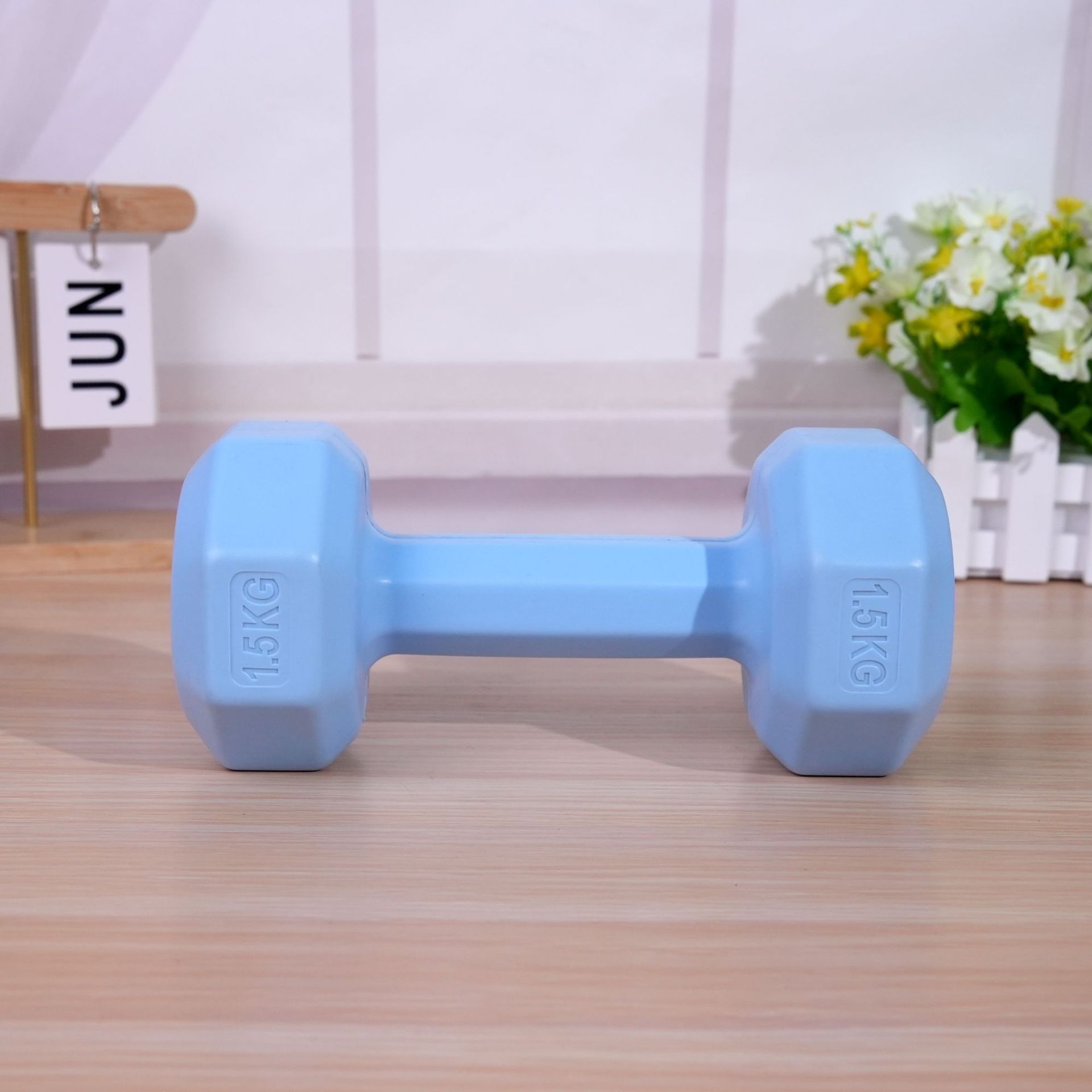 Kadınlar için küçük dambıllar, evde kullanım için fitness ekipmanları, çocuklar için kauçuk kaplı dambıllar, erkekler için kol kası geliştirme kettlebell'leri, yoga dambılları, bir çift set.